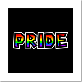 Pride Text - Gay Pride in Flag Colours - LGBTQ+ Rainbow - Pride Posters and Art